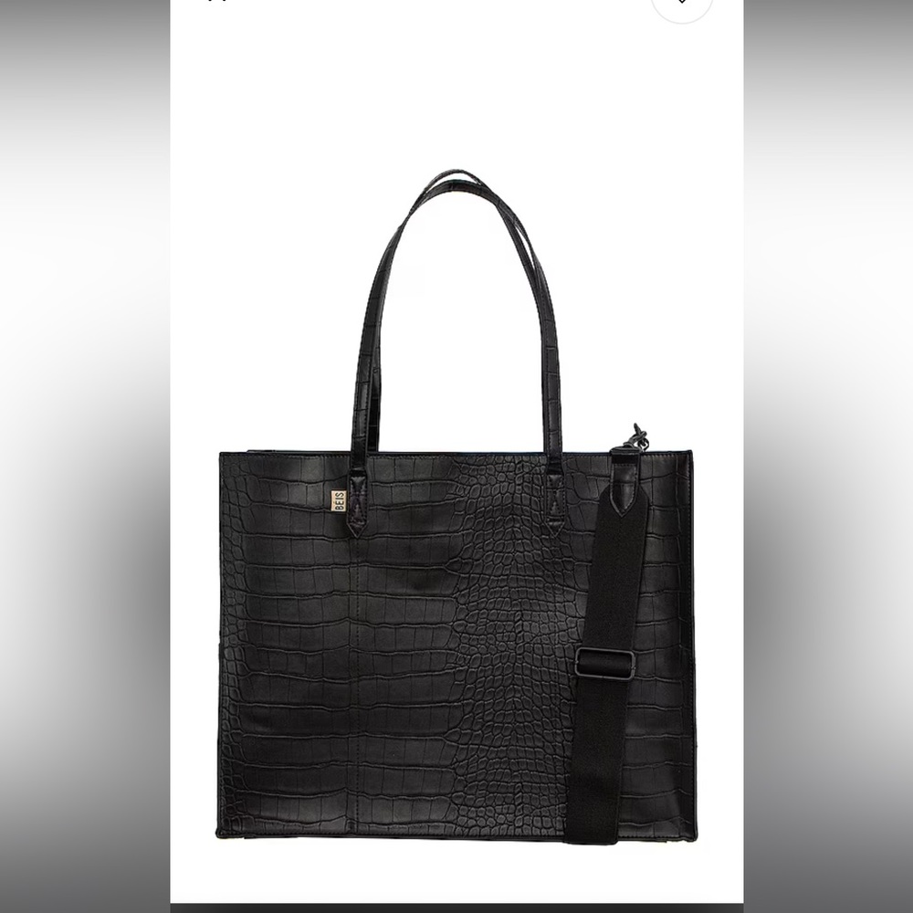 BEIS work tote in Black Croc